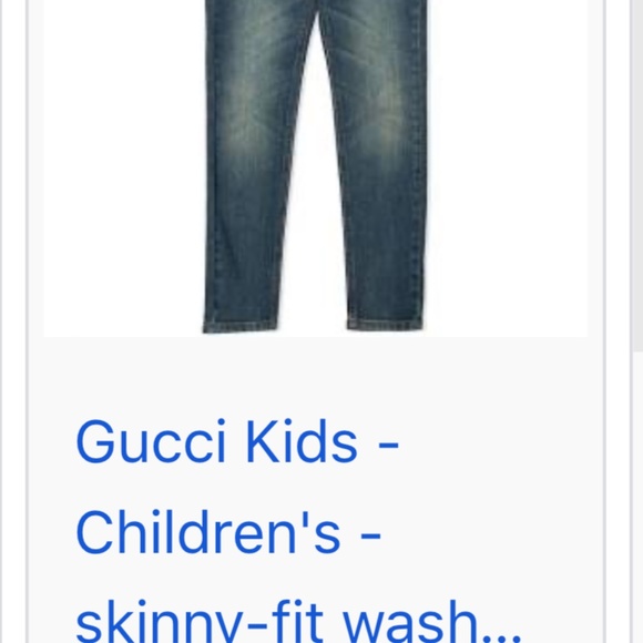 SALE💥💥GUCCI authentic skinny jeans; boys size 10 - Picture 3 of 12